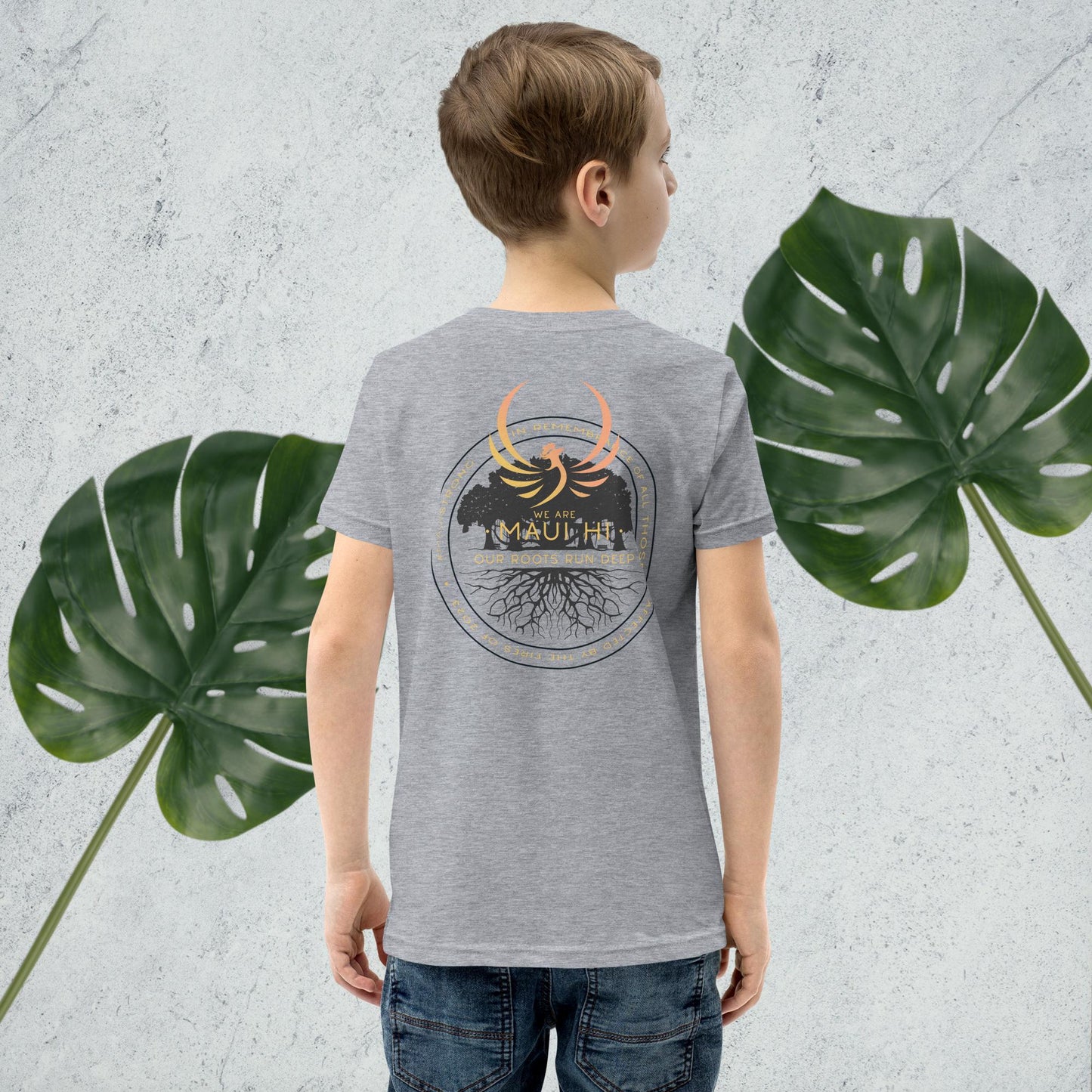 Maui Rising Rooster - Youth Short Sleeve T-Shirt - Light