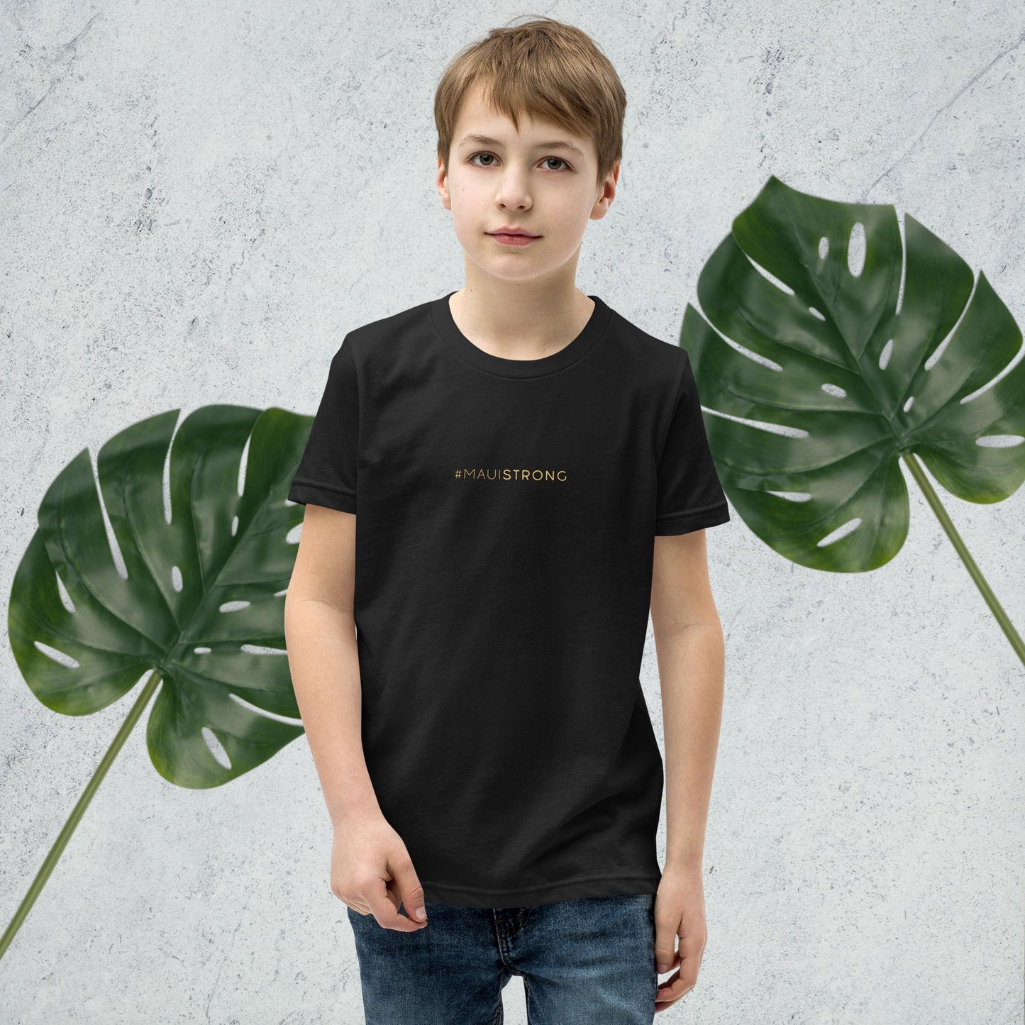 Maui Rising Rooster - Youth Short Sleeve T-Shirt - Dark