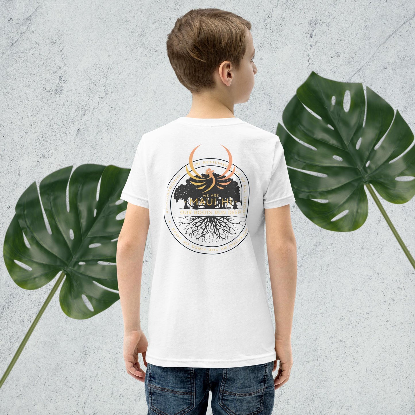 Maui Rising Rooster - Youth Short Sleeve T-Shirt - Light